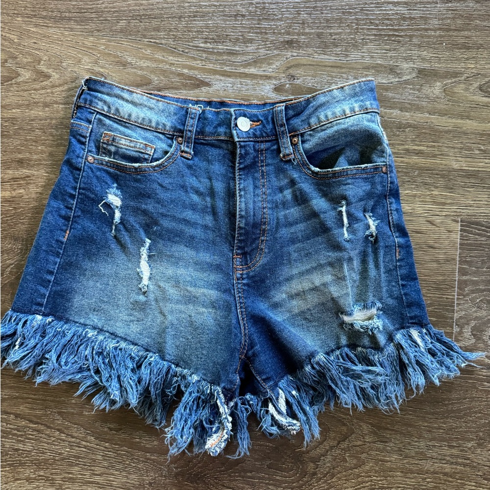 Boho Frayed Denim Shorts